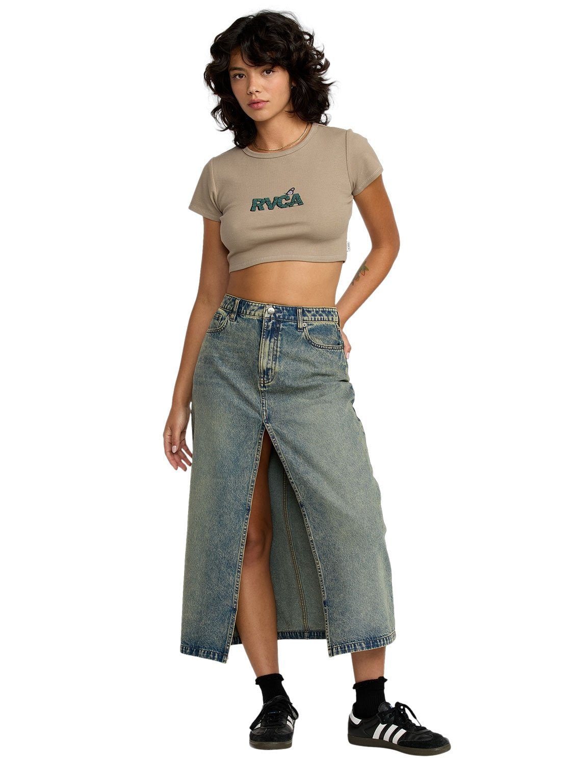 RVCA Ladies Stoned Half Baby T-Shirt