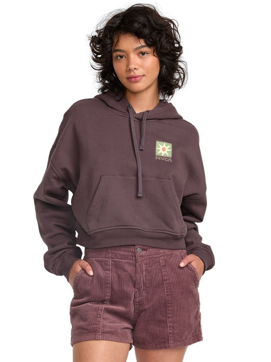 RVCA Ladies Crop Hooded Pullover