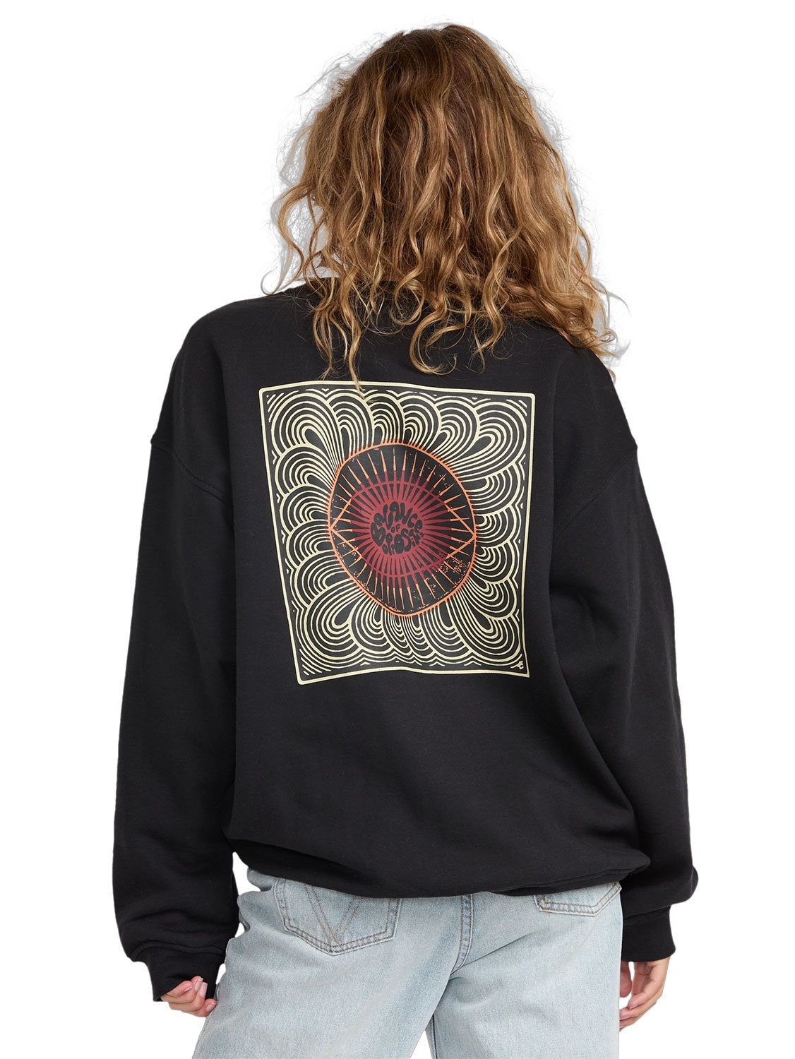 RVCA Ladies Baggie Boyfriend Crew Pullover