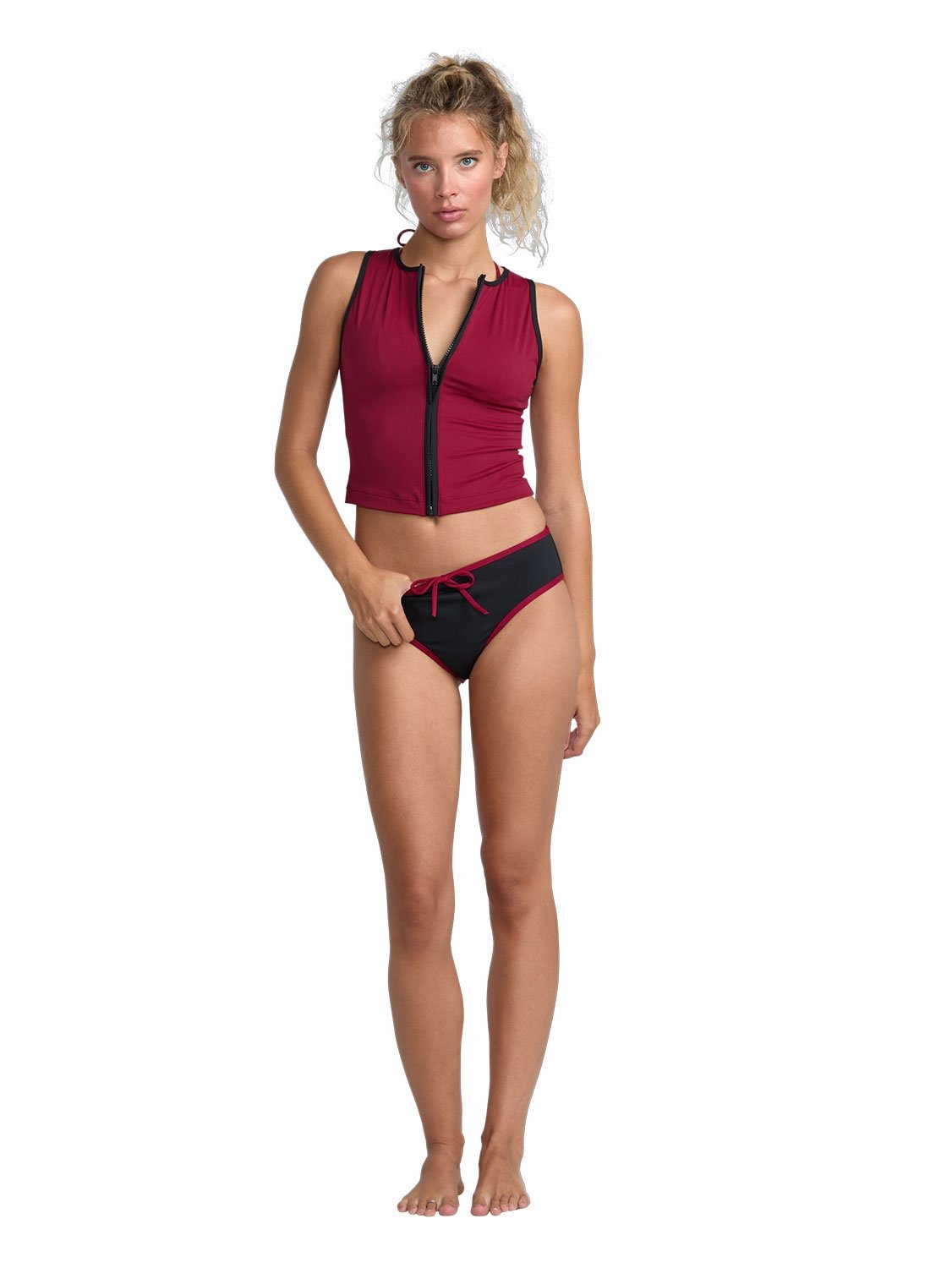 RVCA Ladies Aren Zip Up Tank
