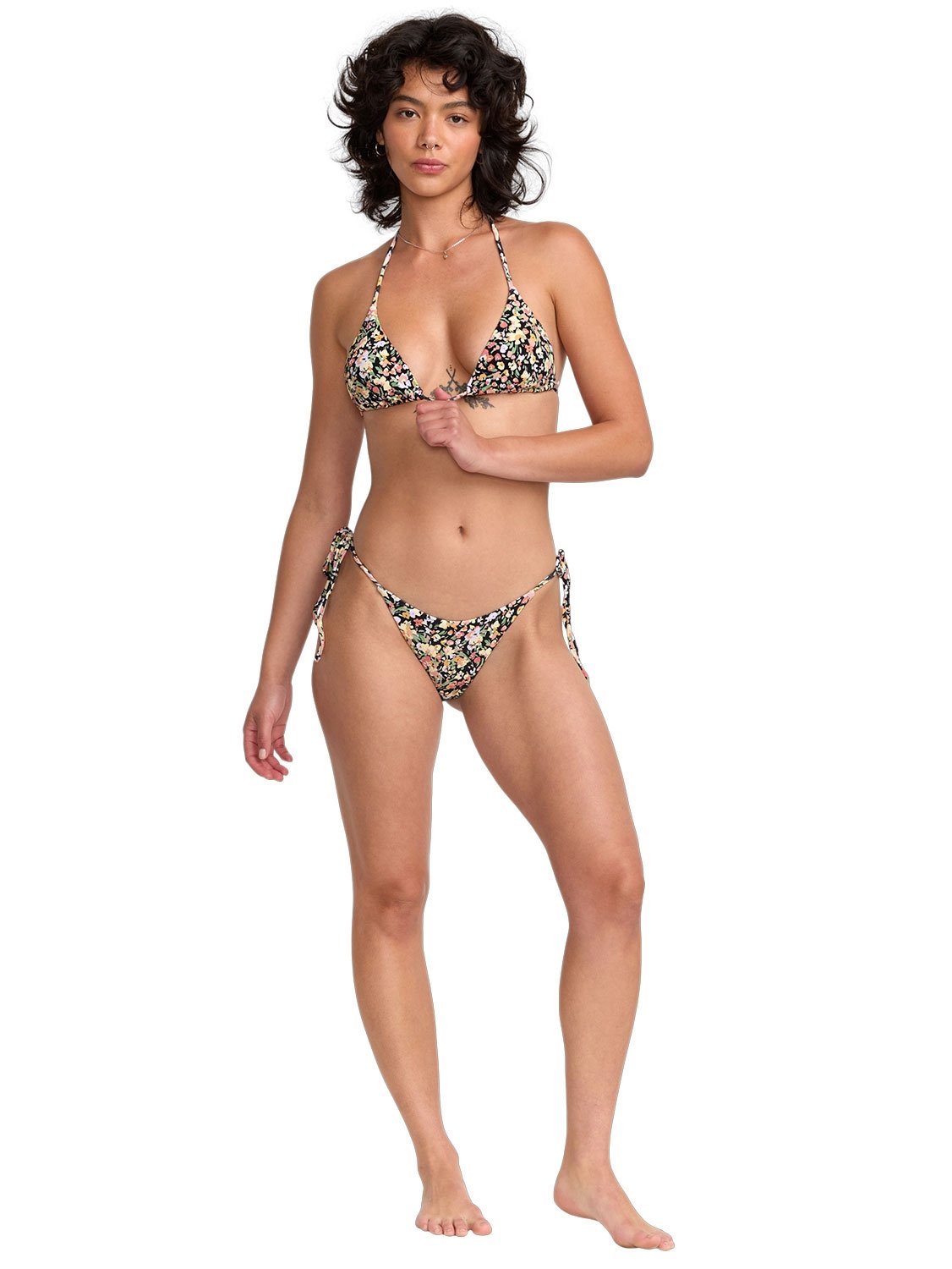 RVCA Ladies Quincy Tie Side Skimpy Bikini Bottom