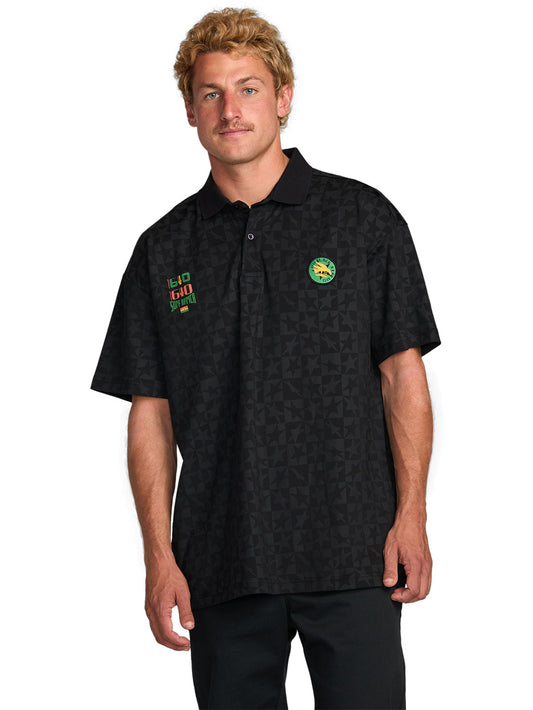 Billabong Men's Black Star Surf Club Polo Shirt