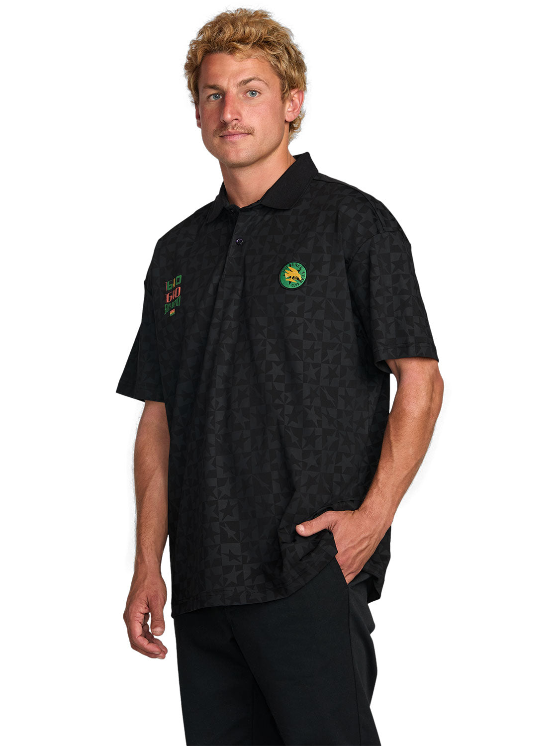 Billabong Men's Black Star Surf Club Polo Shirt