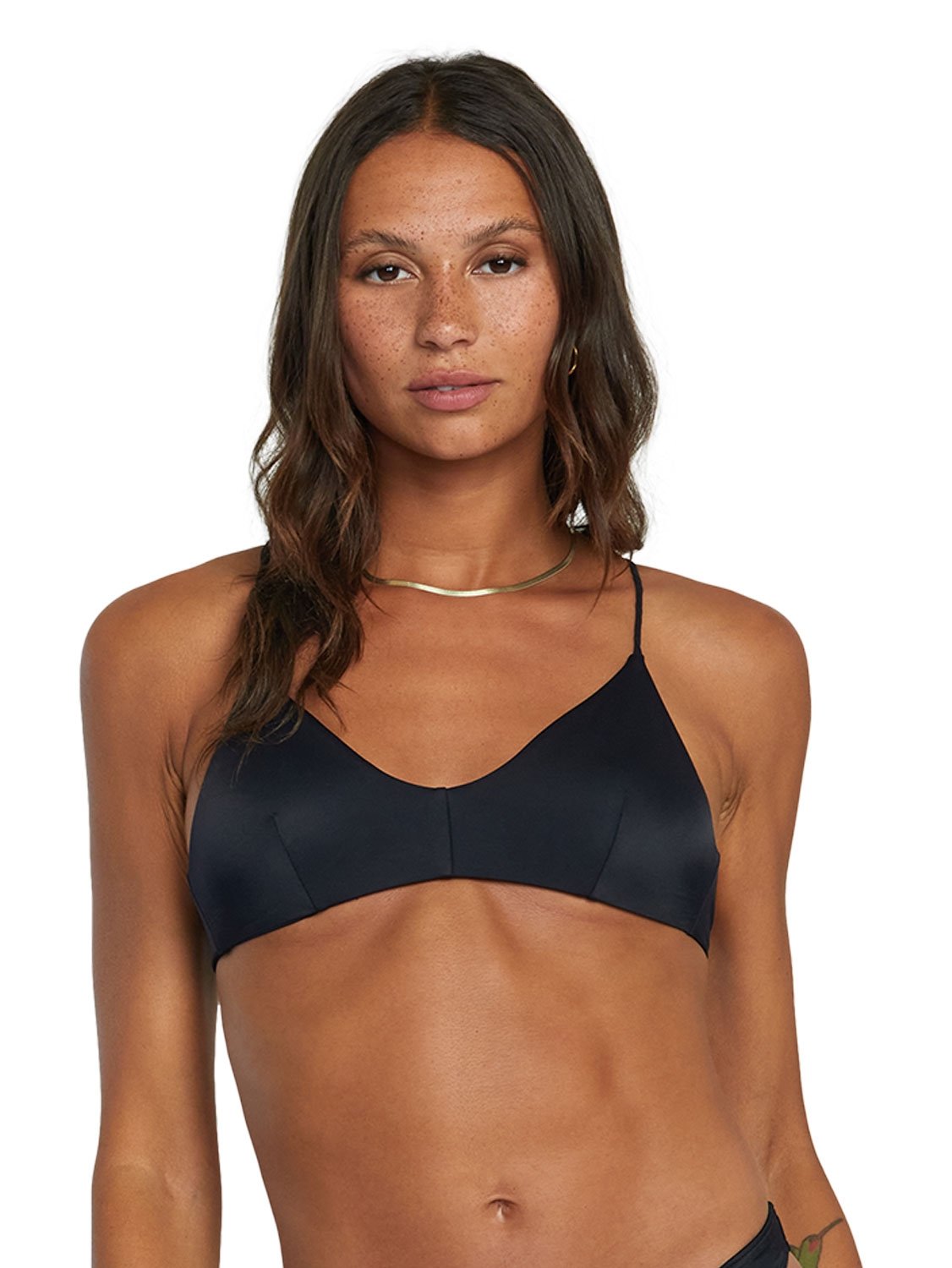 RVCA Ladies Solid Crossback Bikini Top