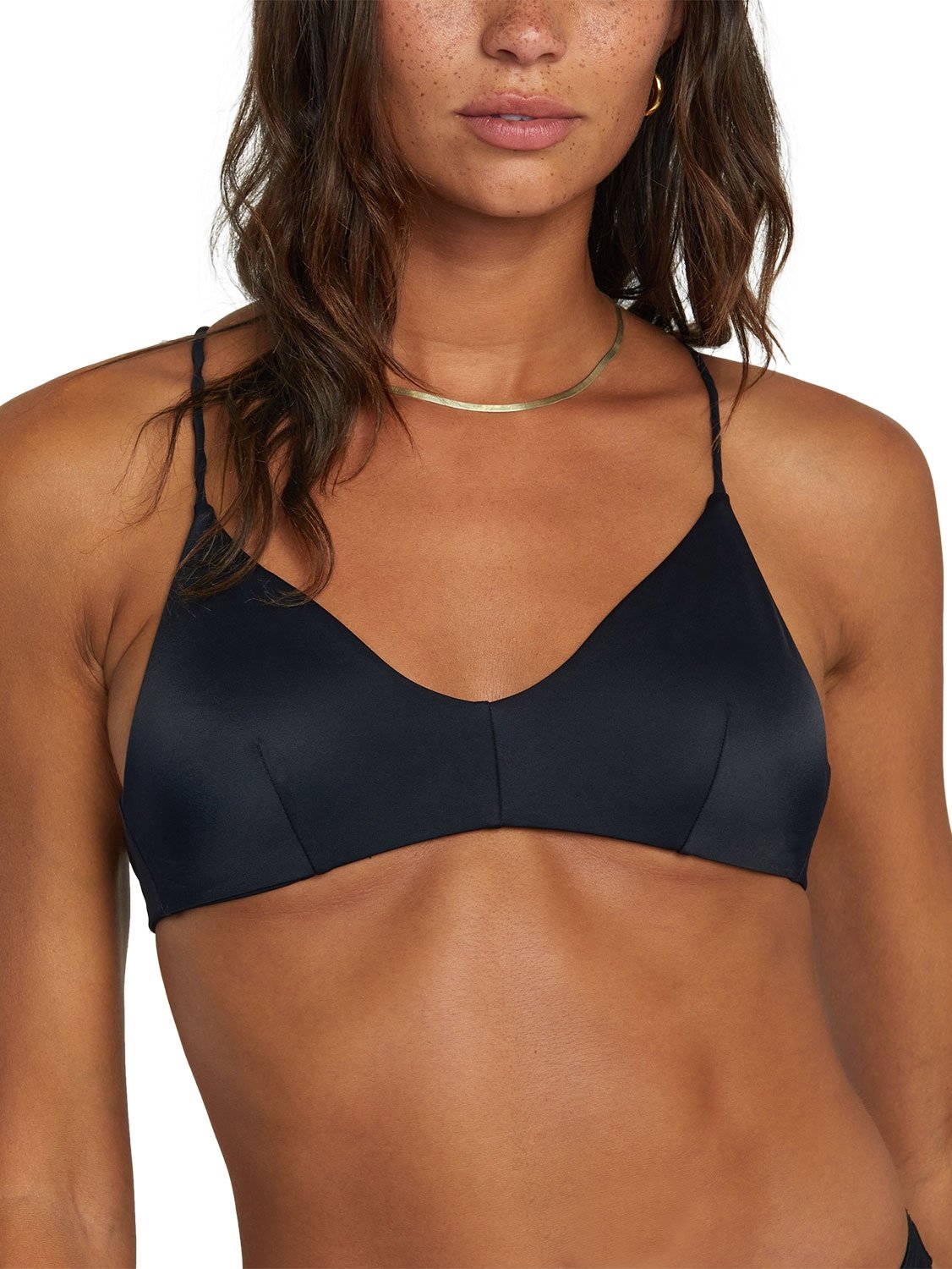 RVCA Ladies Solid Crossback Bikini Top