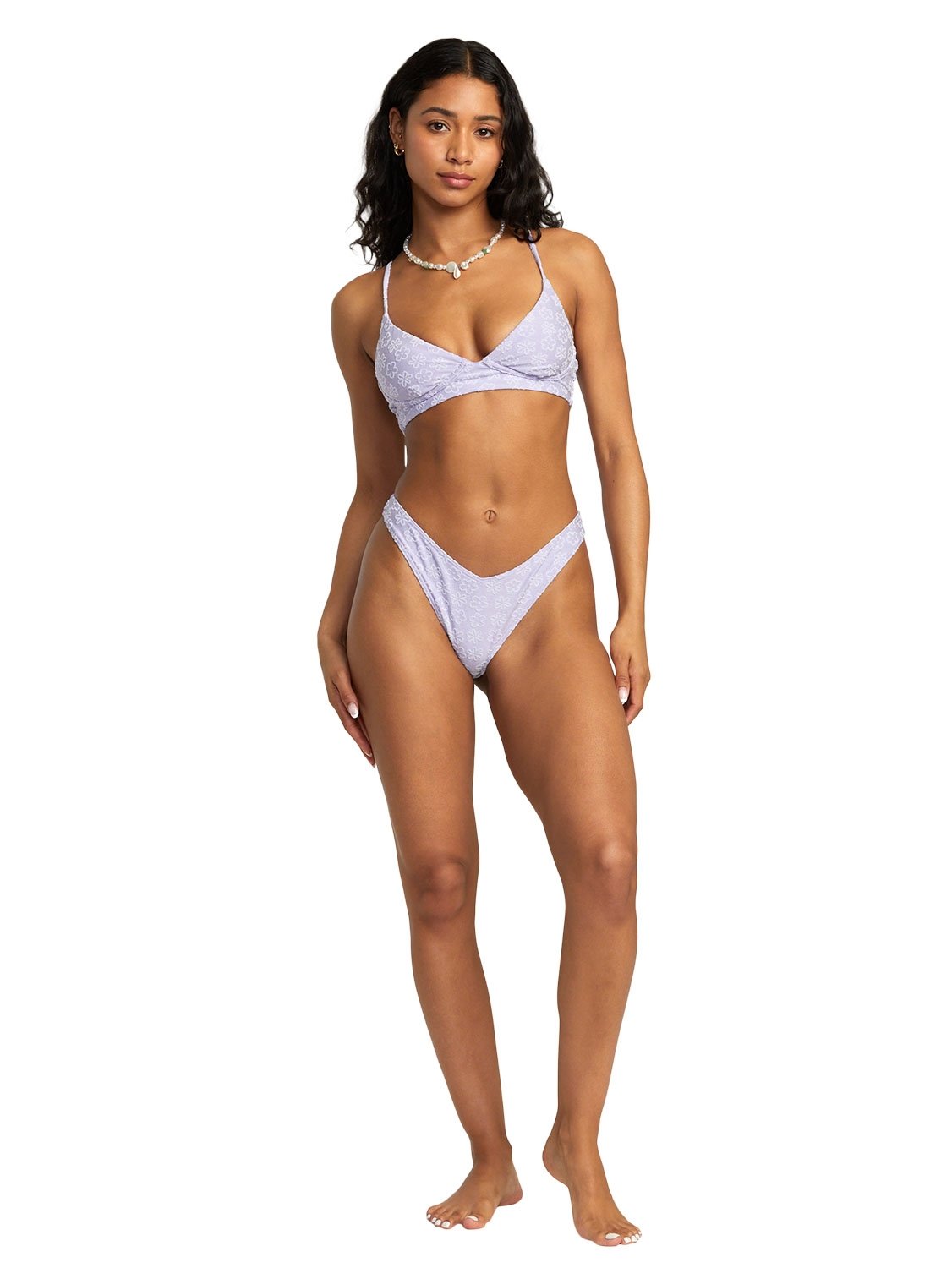 RVCA Ladies Delia High Tri Bikini Top