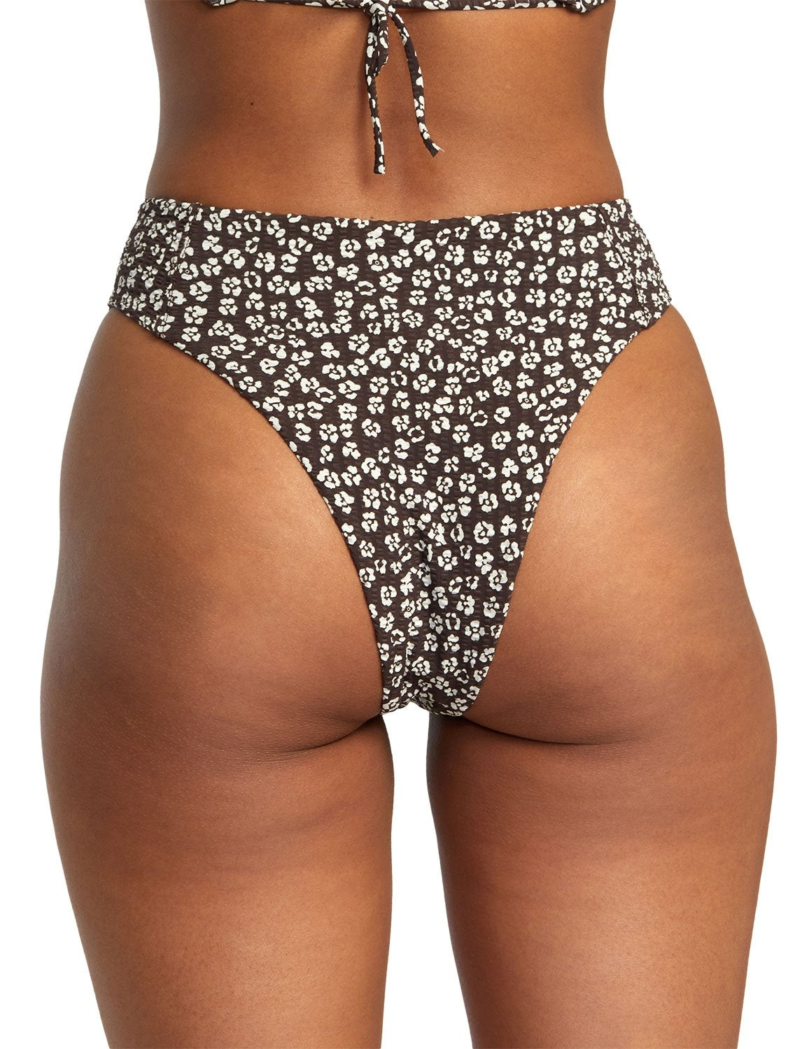RVCA Ladies High Rise Cheeky Bikini Bottom