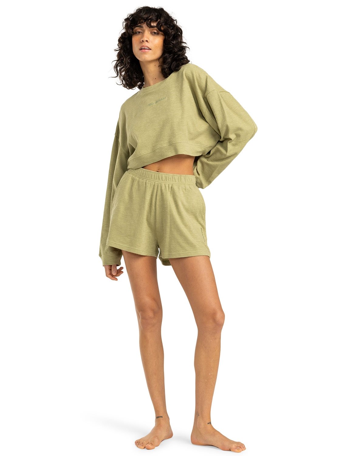Billabong Ladies Cropped Pullover Sweatshirt