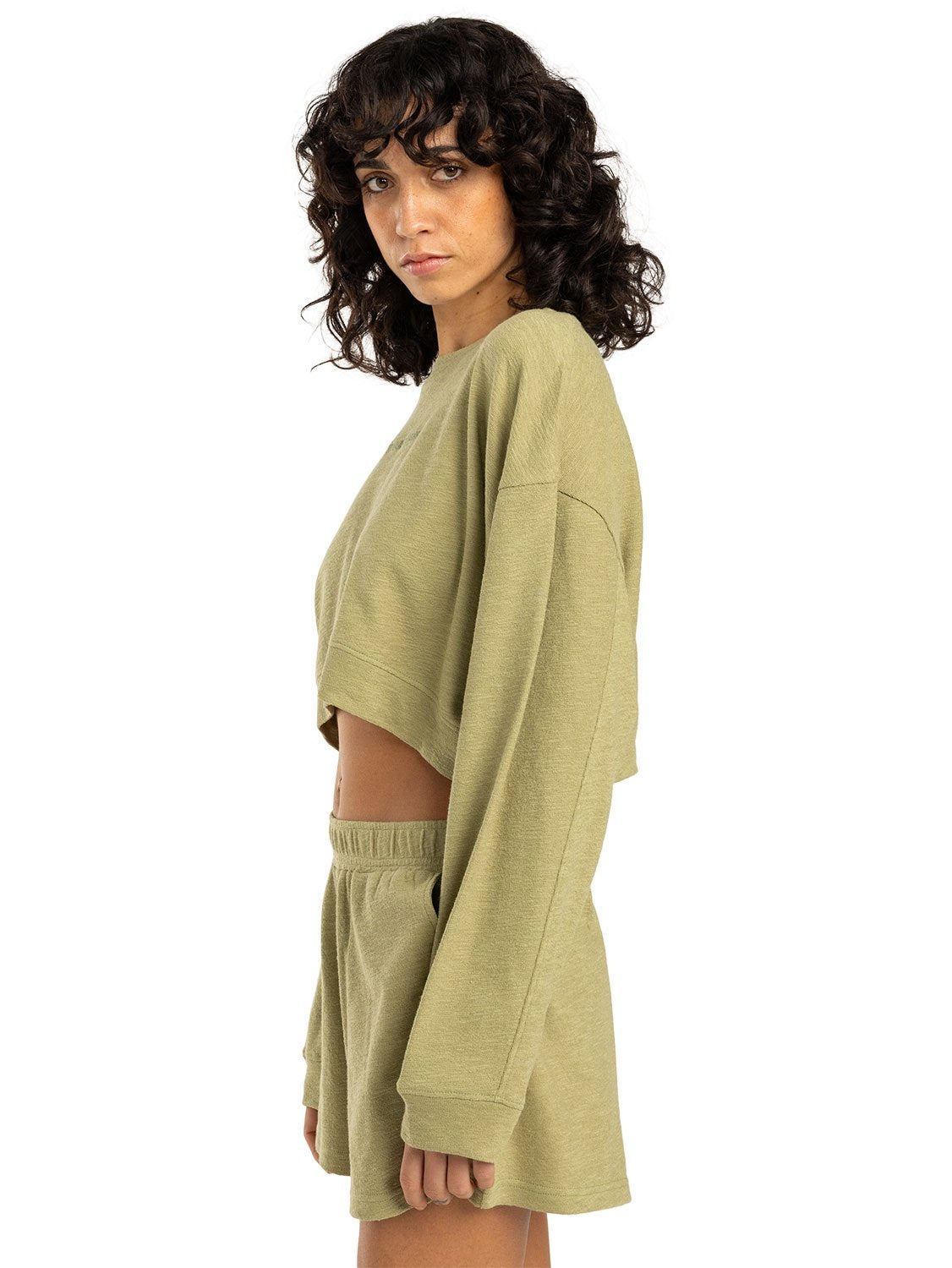 Billabong Ladies Cropped Pullover Sweatshirt