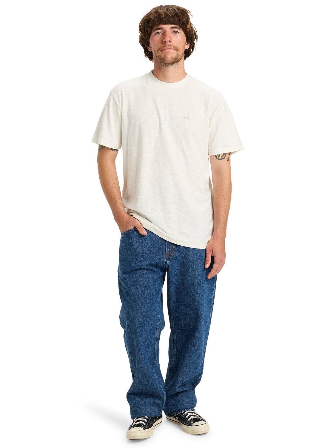 Quiksilver Mens Slub Roundneck T-Shirt