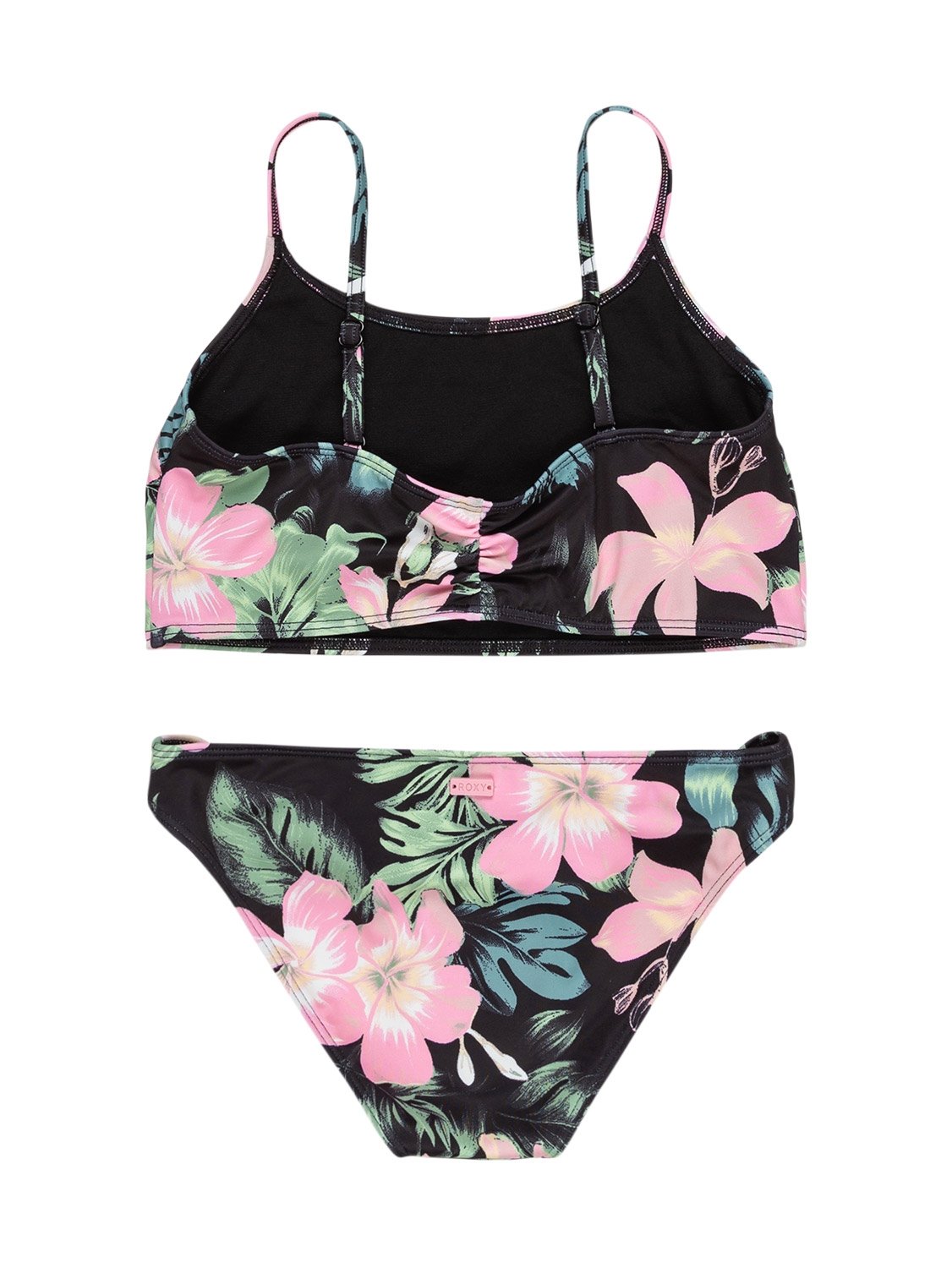 Roxy Girls Shadow Floral Crop Tank Swim Set