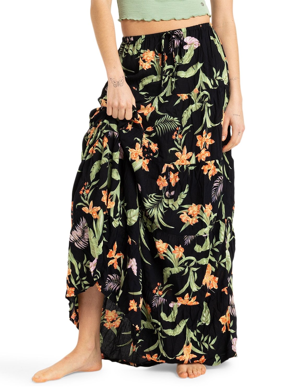 Roxy Ladies Sweetwater Maxi Tiered Maxi Skirt