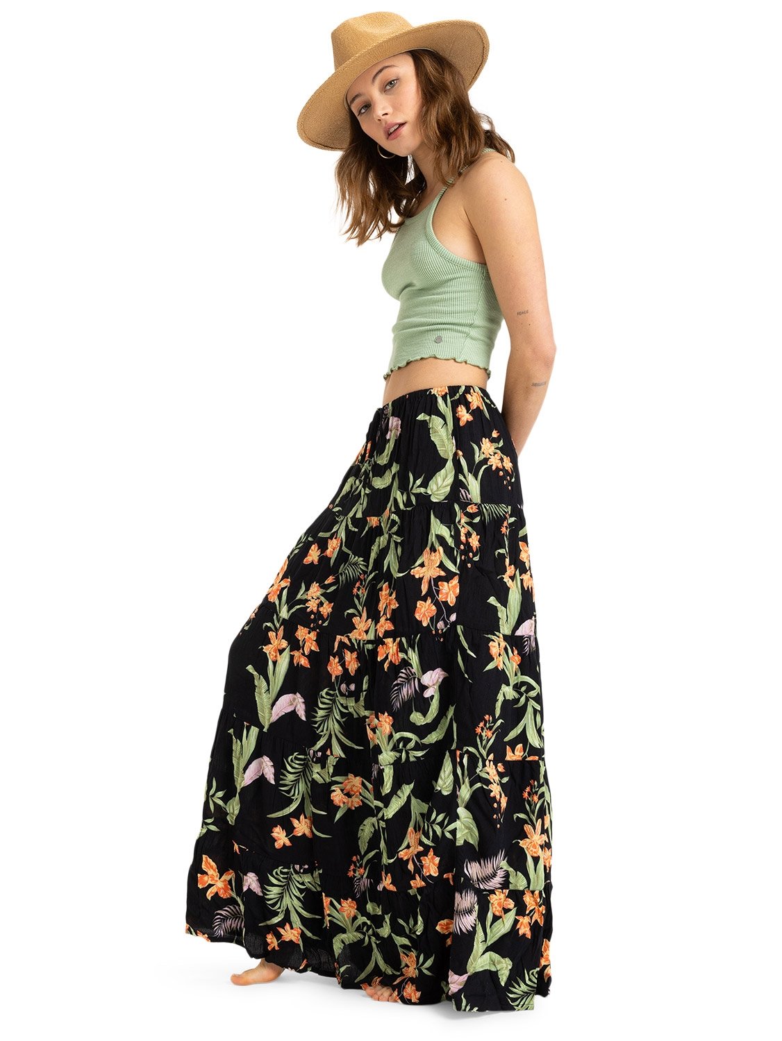 Roxy Ladies Sweetwater Maxi Tiered Maxi Skirt