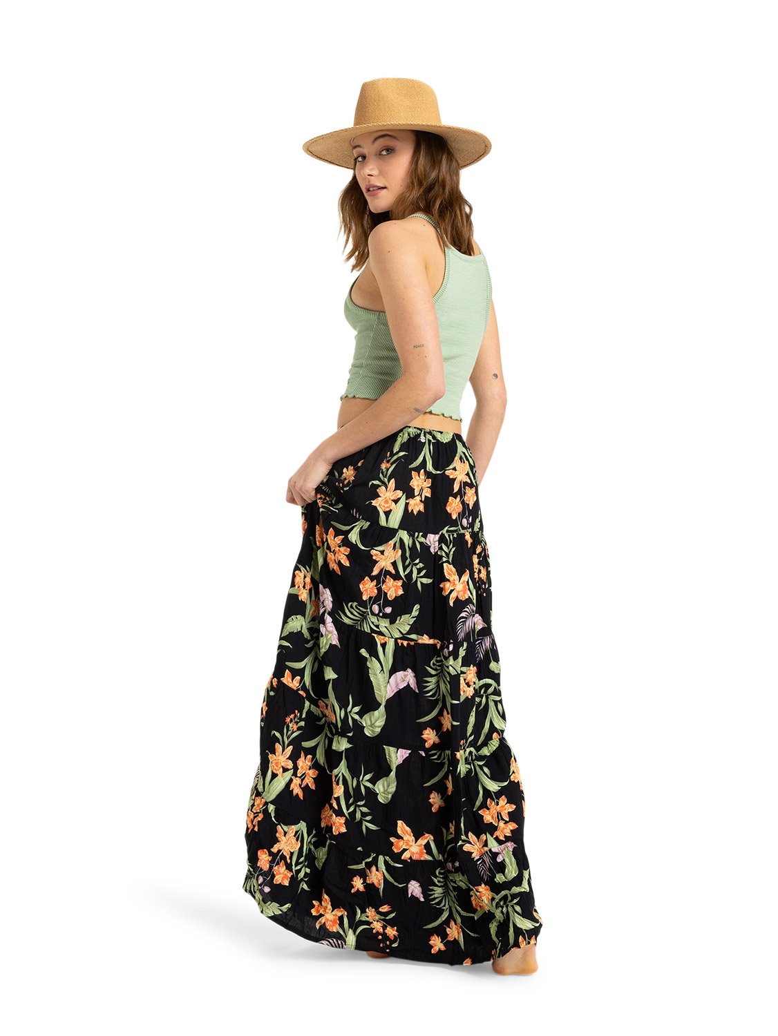Roxy Ladies Sweetwater Maxi Tiered Maxi Skirt