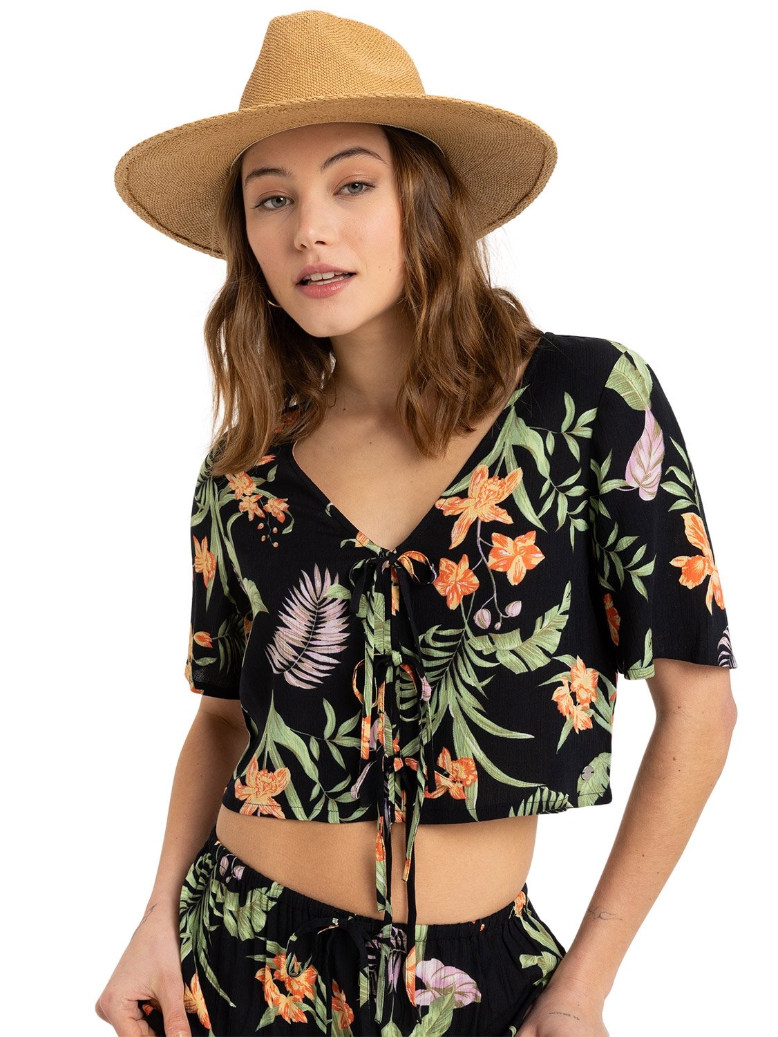 Roxy Ladies Pink Sunset Flowy Top