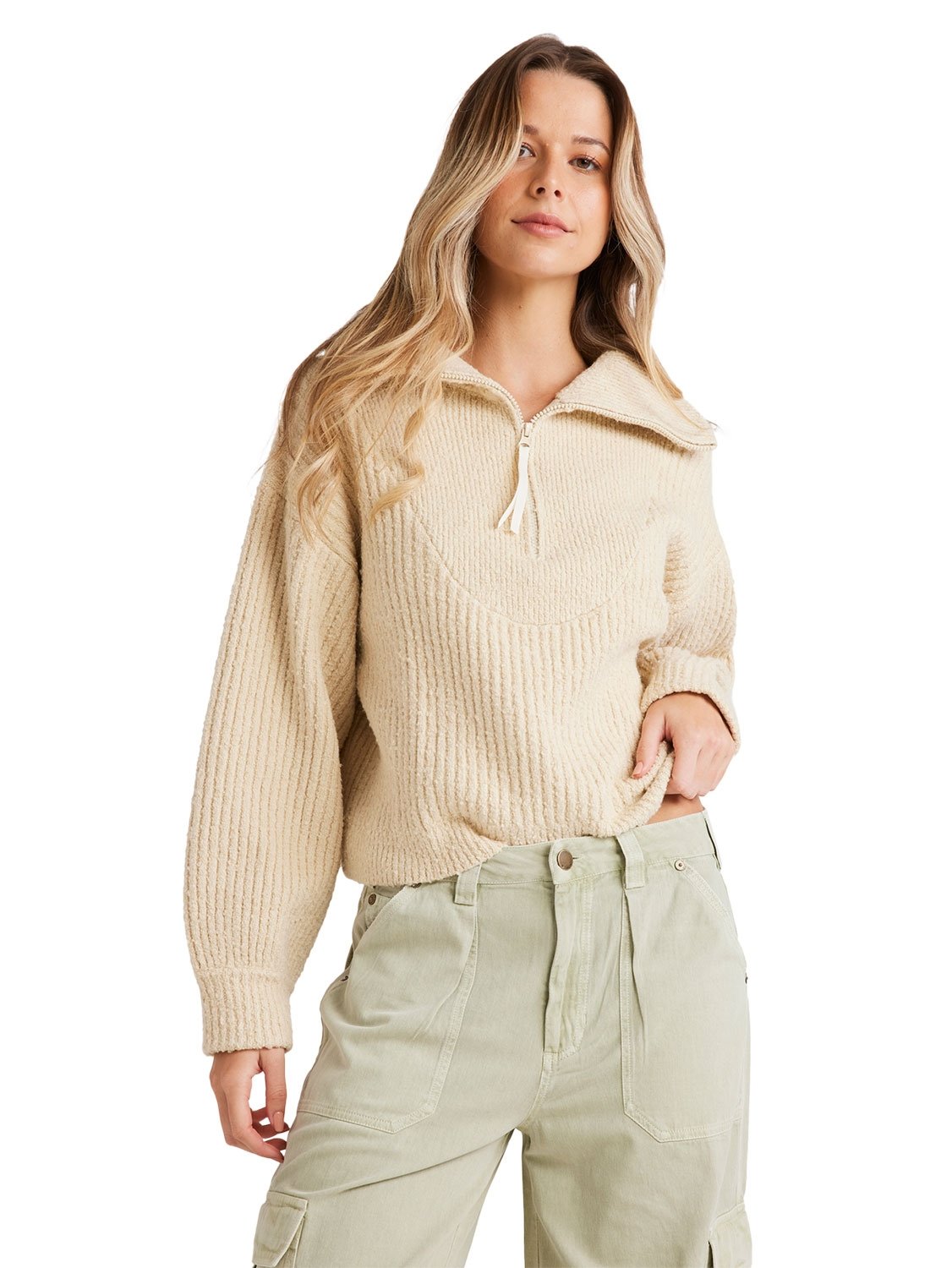 Billabong Ladies Zippy Loo Knit Sweater