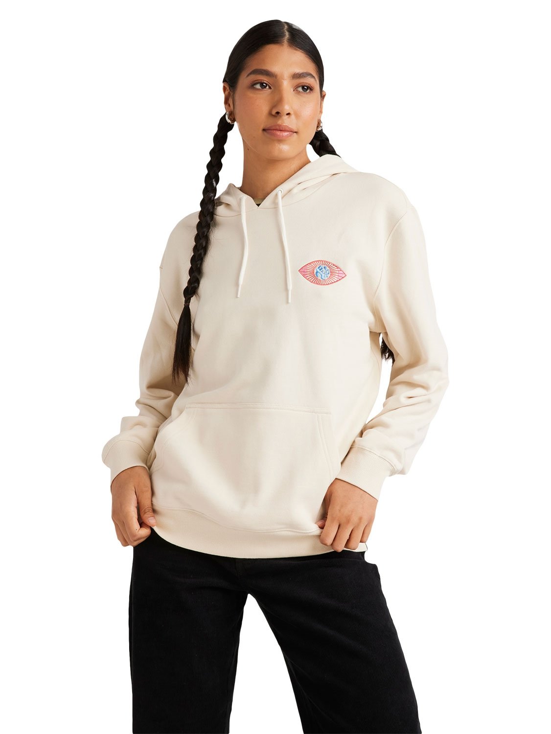 RVCA Ladies Jupiter Slouched Hooded Pullover