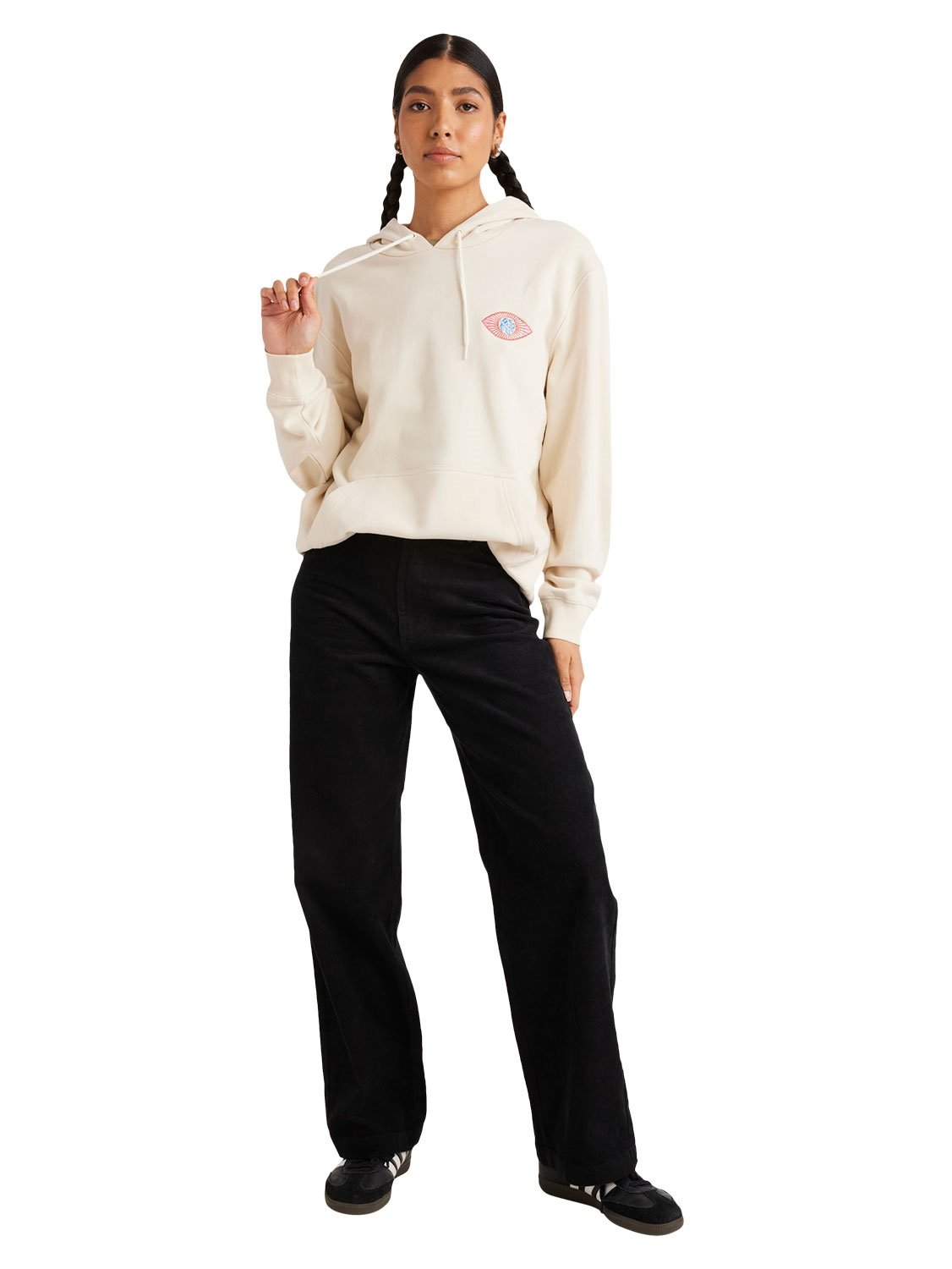 RVCA Ladies Jupiter Slouched Hooded Pullover