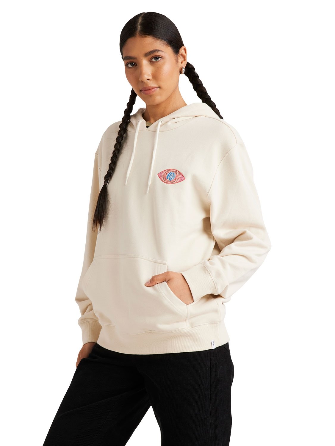 RVCA Ladies Jupiter Slouched Hooded Pullover