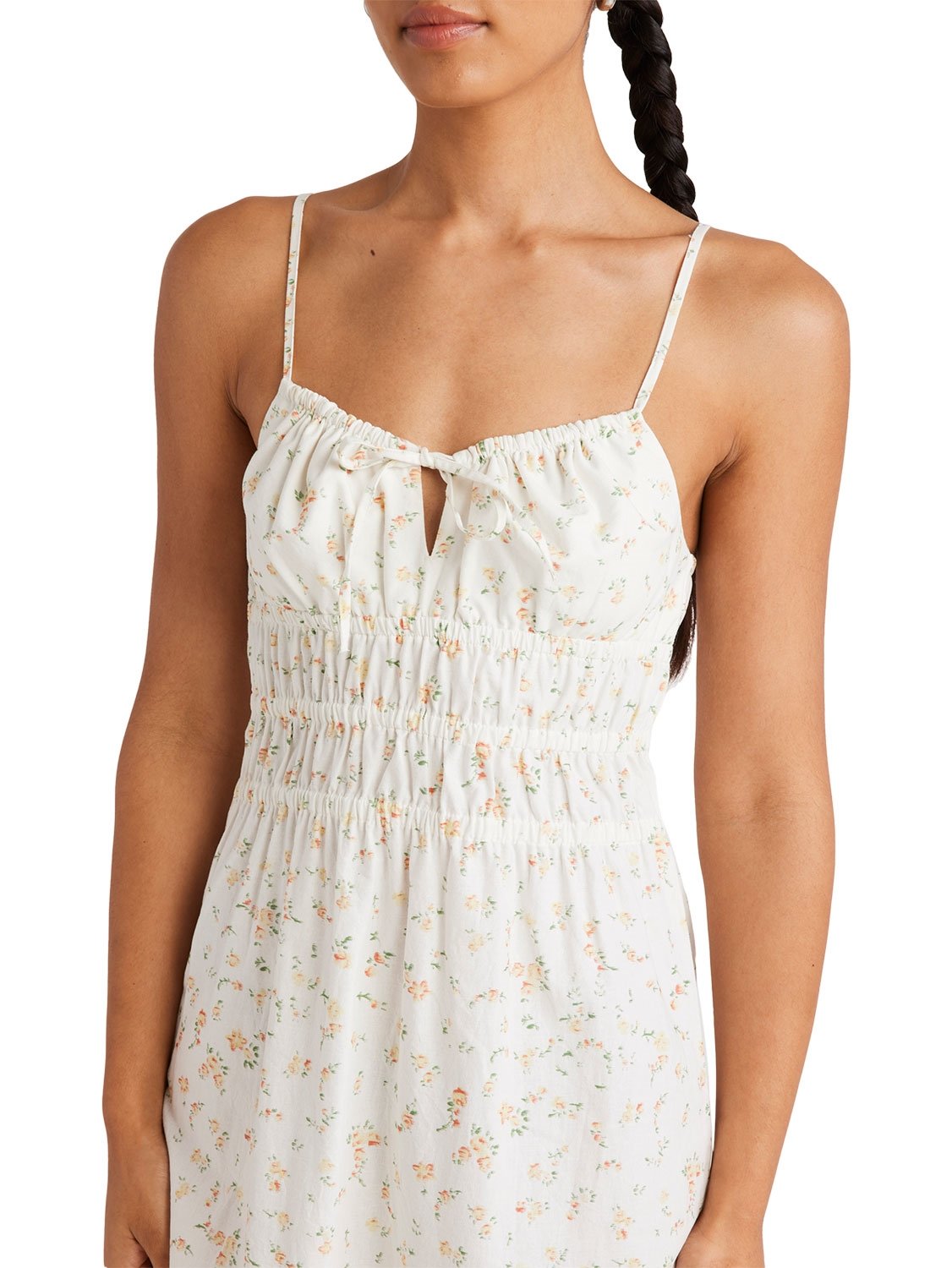 RVCA Ladies Blurred Ditsy Gathered Midi Dress