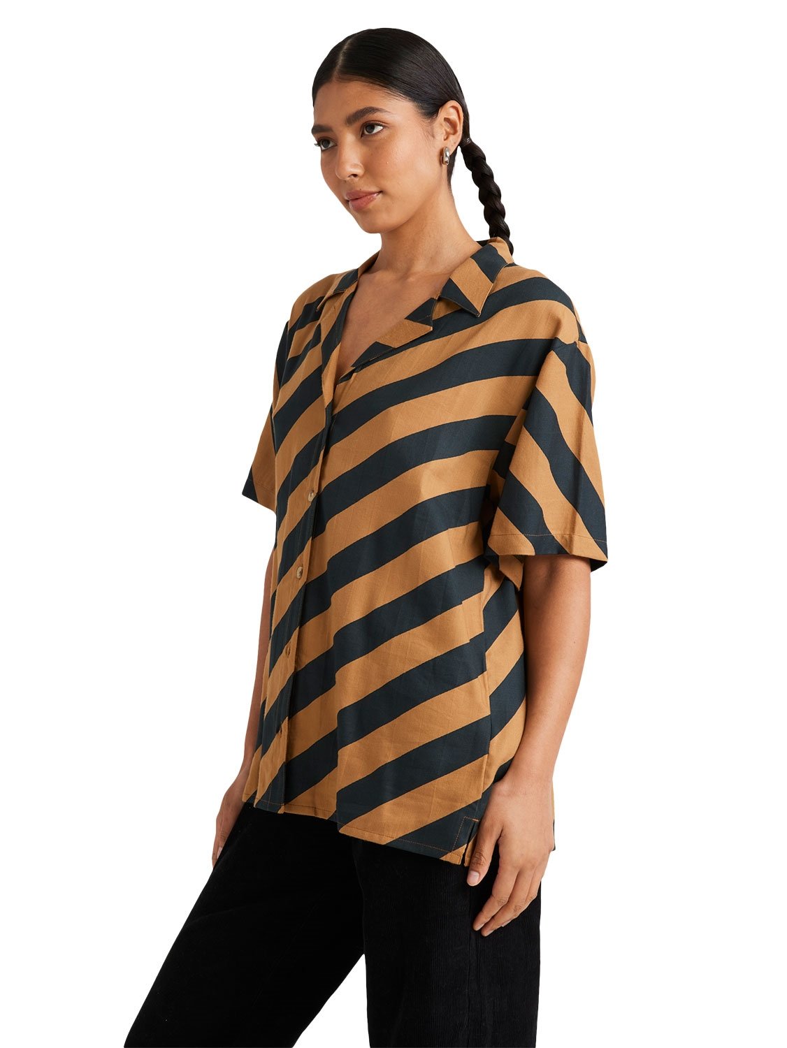 RVCA Ladies Milspec Stripe Overshirt