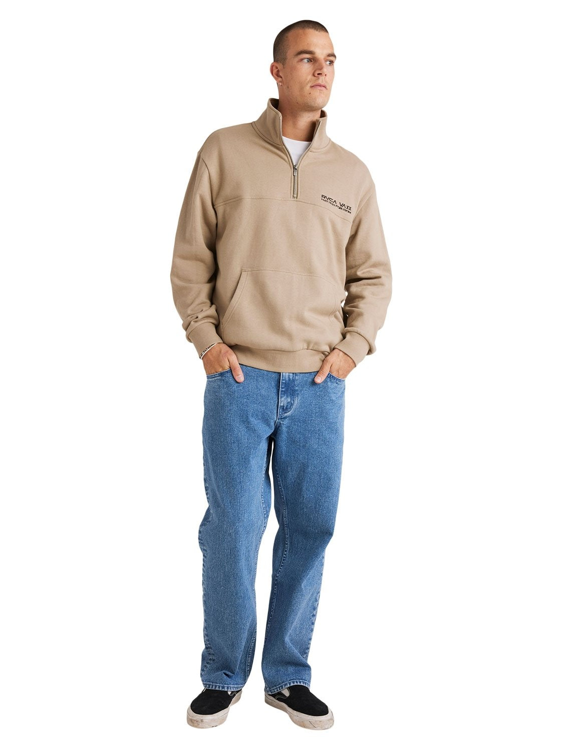 RVCA Men's United Half Zip Pullover