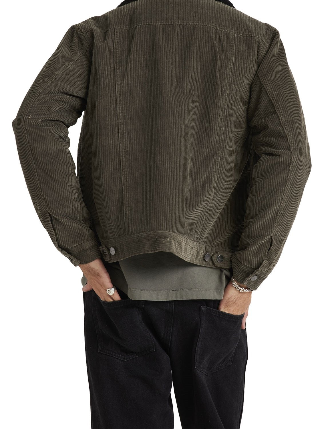 RVCA Men's Easy Trucker Sherpa Cord Jacket