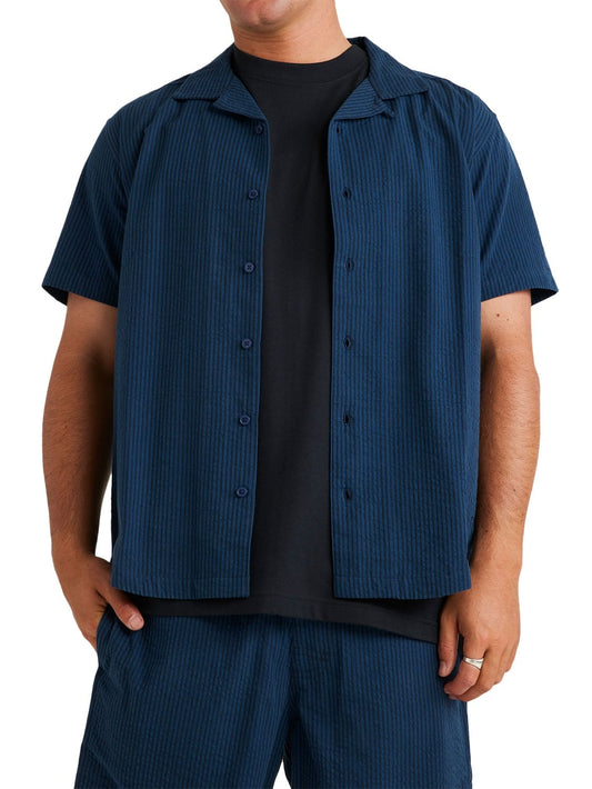 RVCA Men's Seered Stripe Shirt