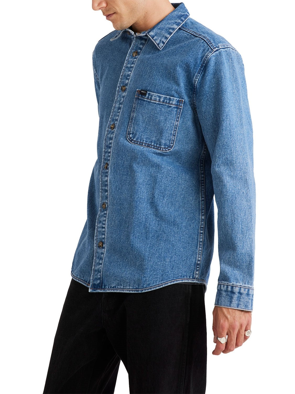 RVCA Men's Classic Denim Shirt