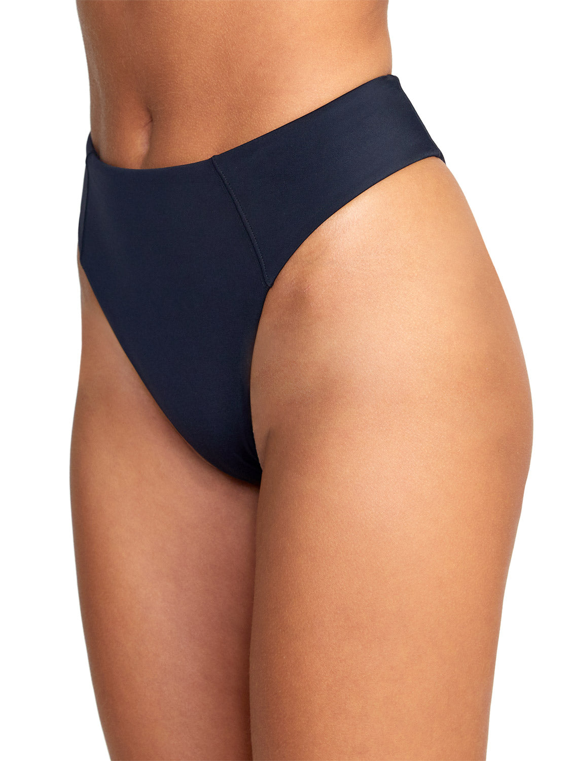 RVCA Ladies Solid High Rise Cheeky Bikini Bottom