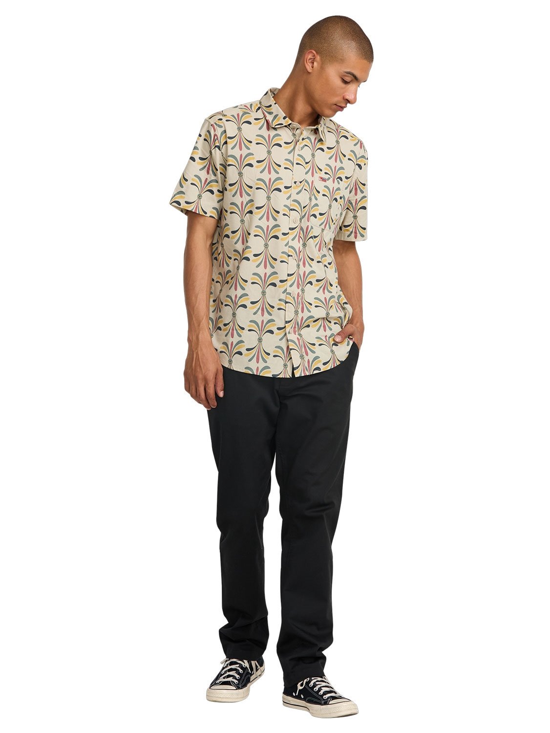 RVCA Men's LA Eye Floral Shirt