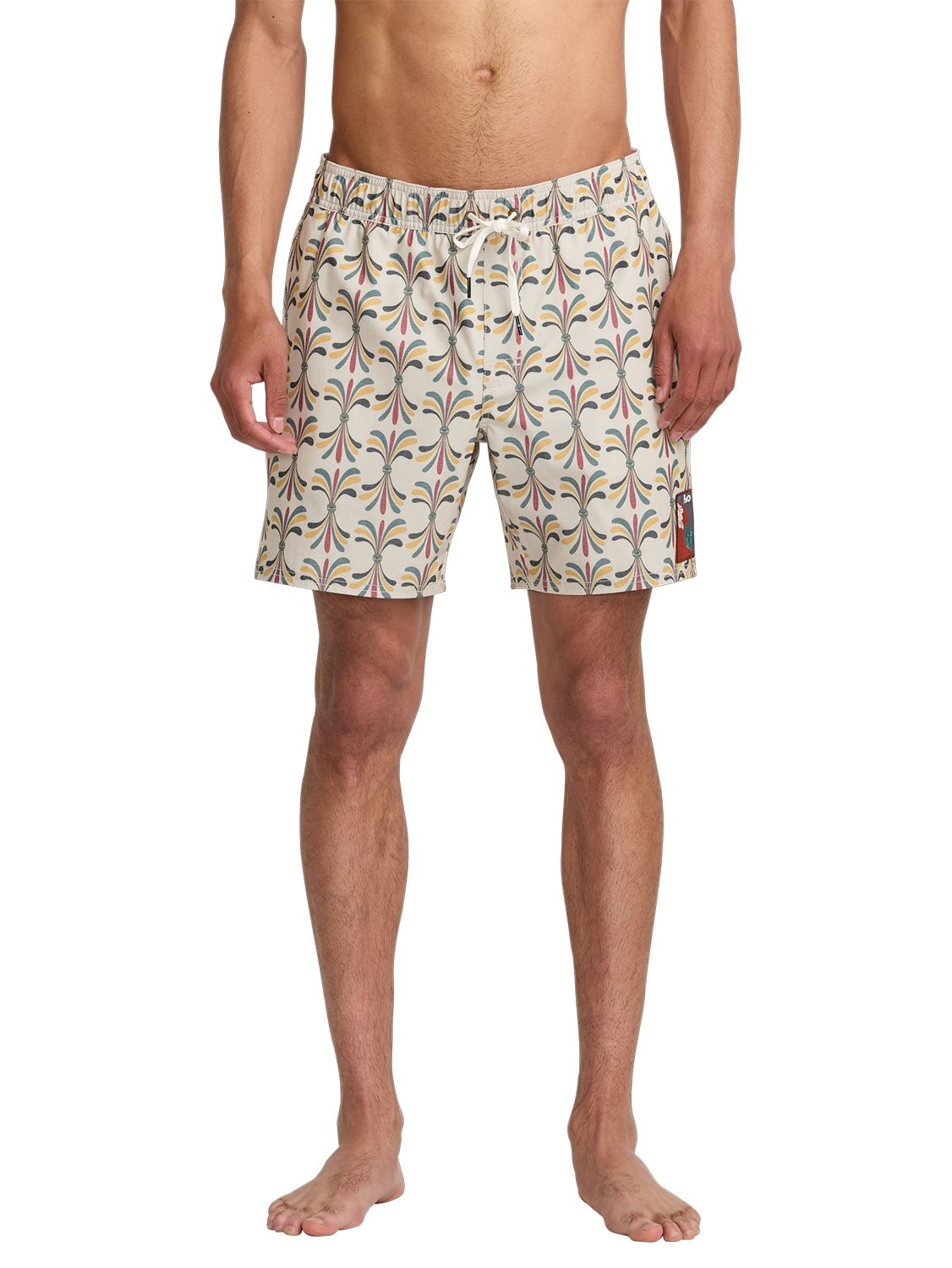 Rvca Mens 17 Boardshorts RVCA Men's LA Eye Floral Elastic 17