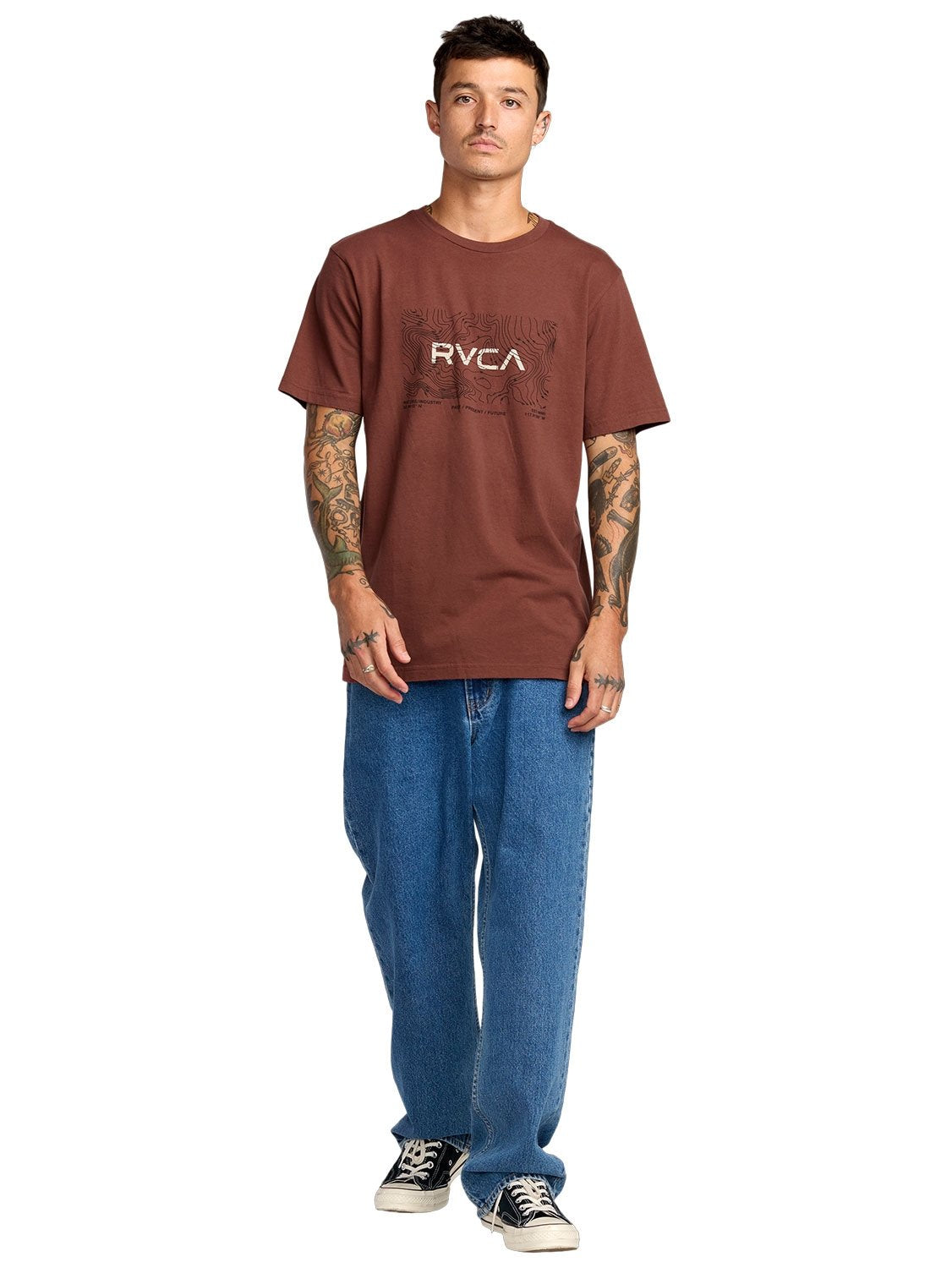 RVCA Men's Topo Red Stitch T-Shirt