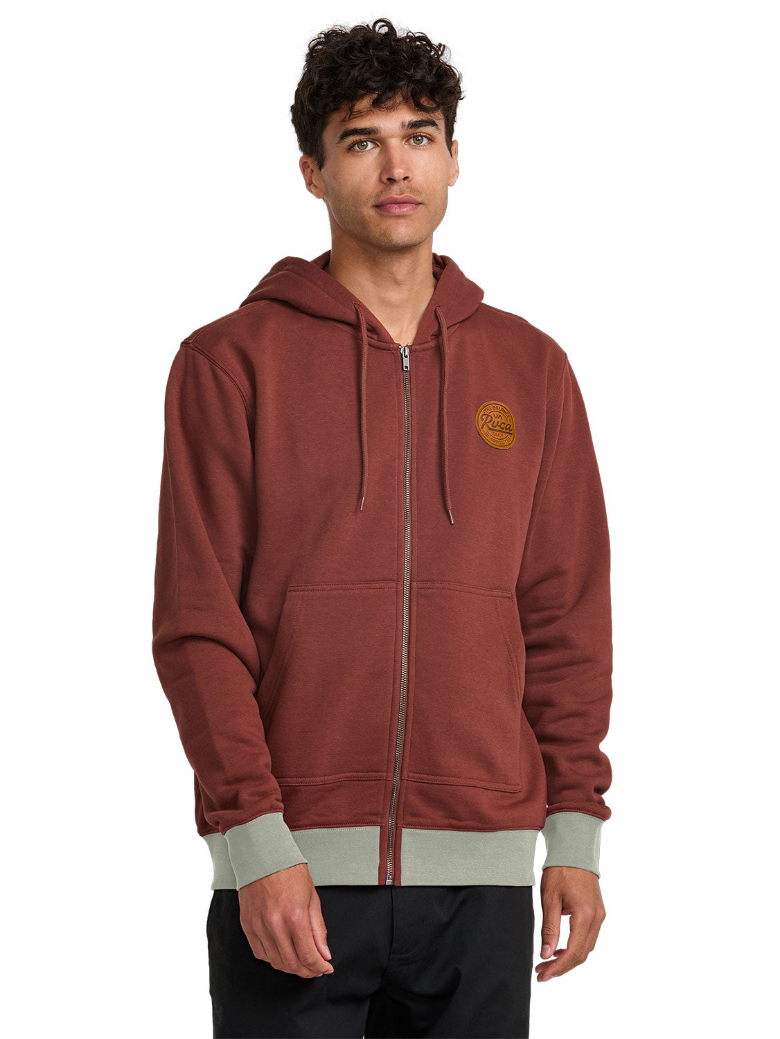 RVCA Men's Script Sealed Zip-Thru Hoodie