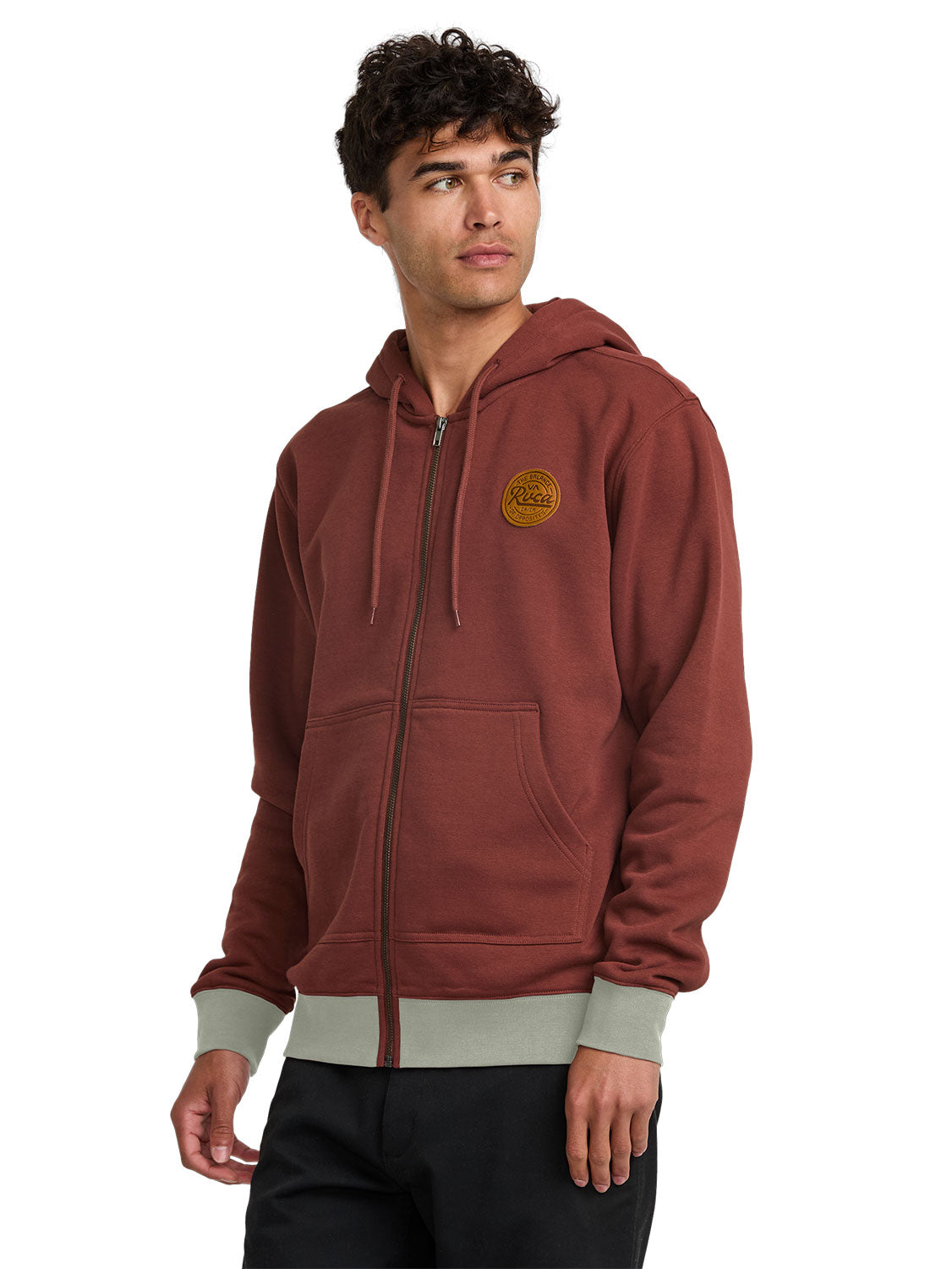 RVCA Men's Script Sealed Zip-Thru Hoodie