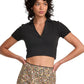 RVCA Ladies Chase Polo Crop Top