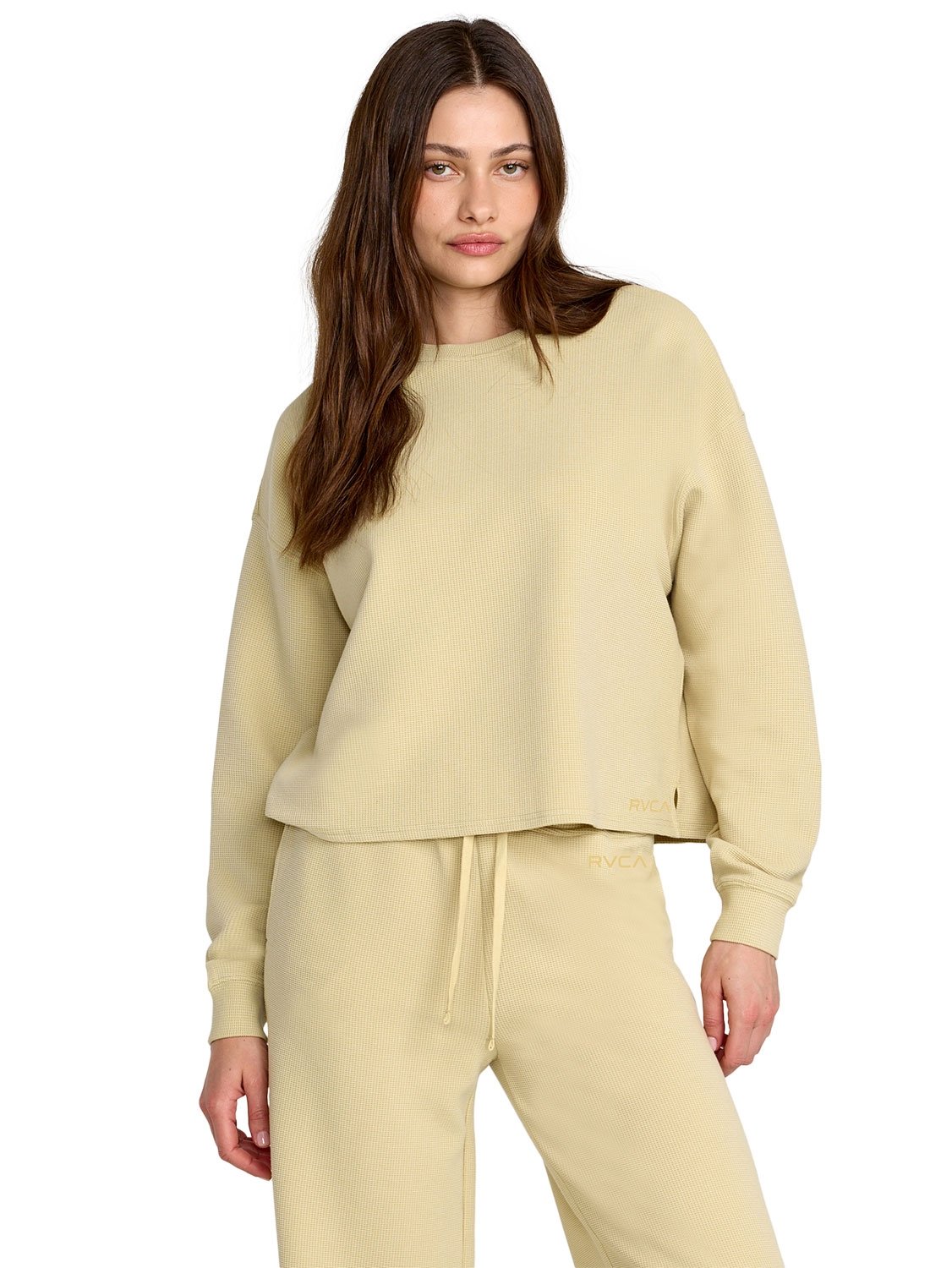 RVCA Ladies Glory Waffle Pullover