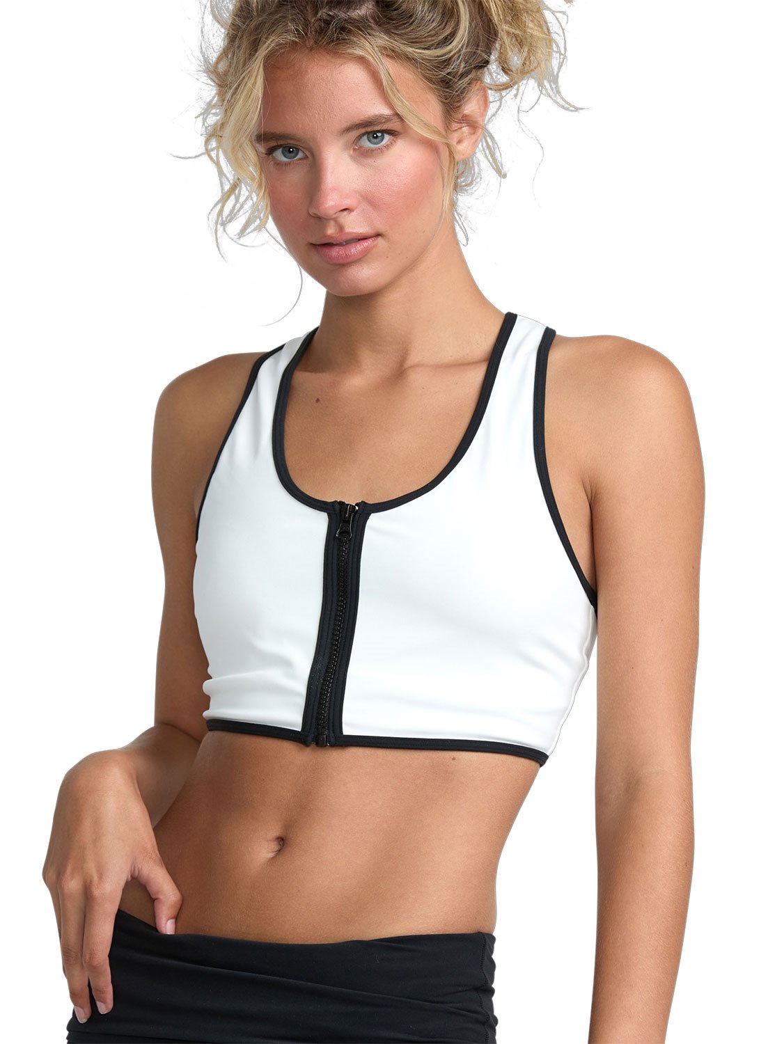 RVCA Ladies Aren Zip Up Sport Bra