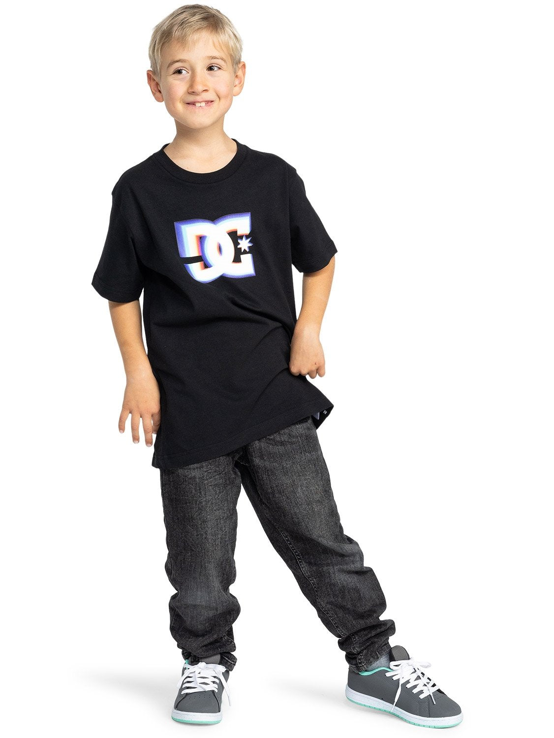 T-shirt Manica Corta DC Shoes Standout SS Per Ragazzo – Jersey Misto Cotone, Stampa Sul Petto, Girocollo