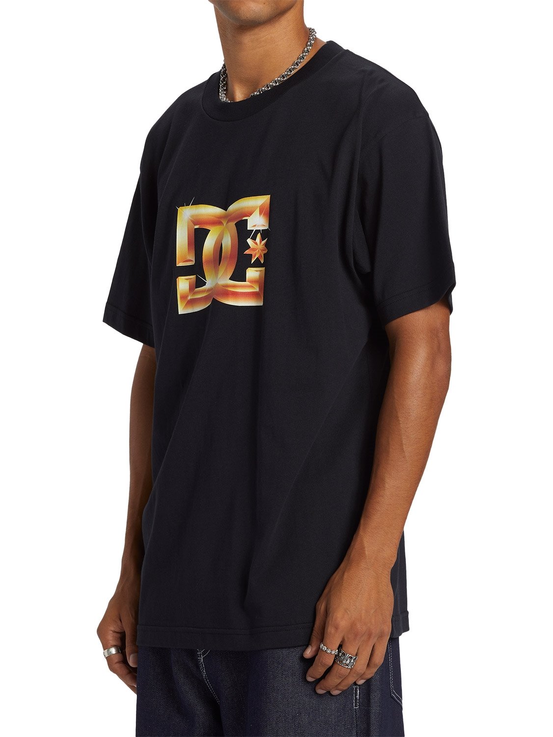 DC Men's Star Chrome Bevel T-Shirt