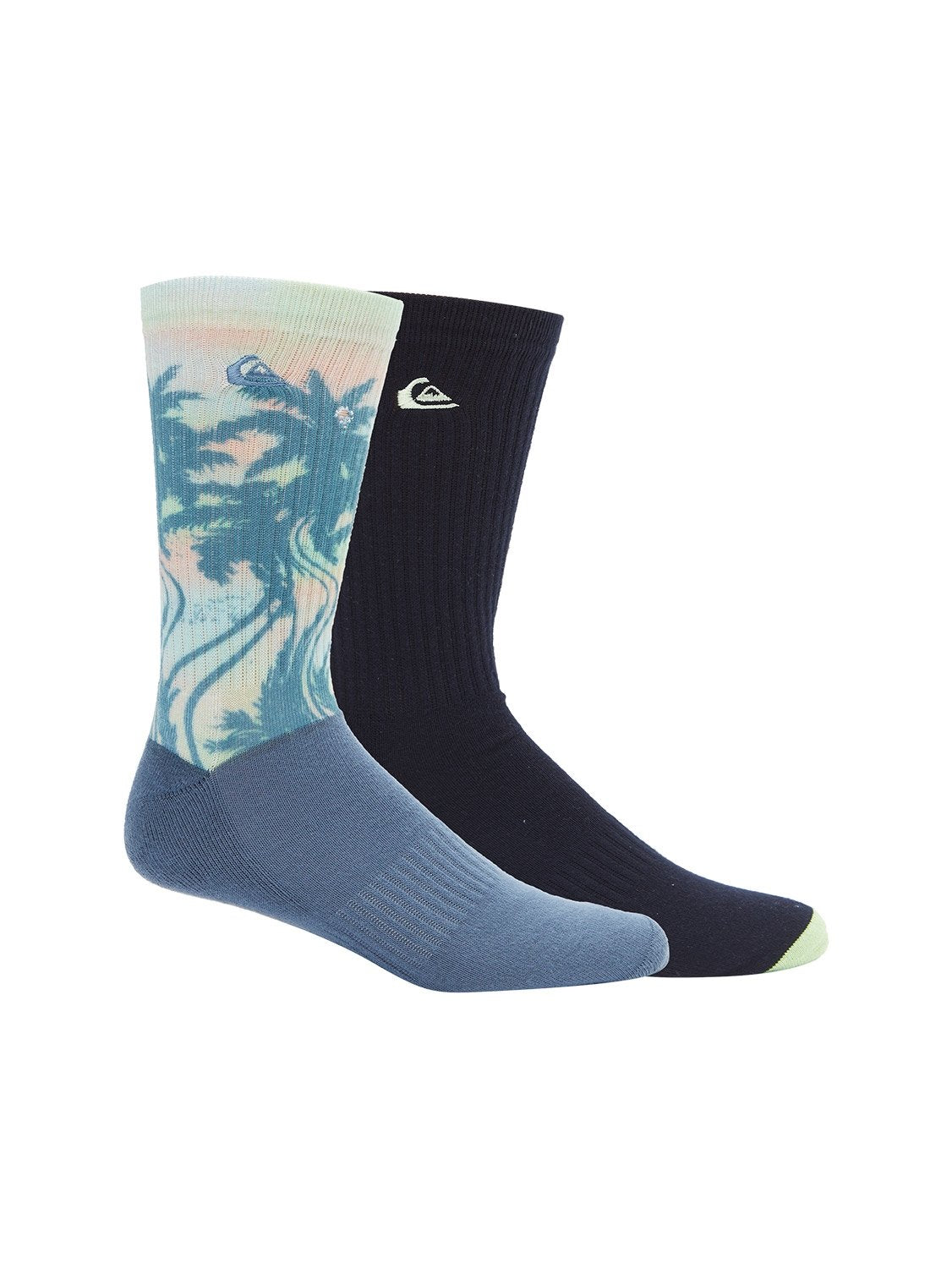 Quiksilver Men's Crew Stripe 2 Pack Socks