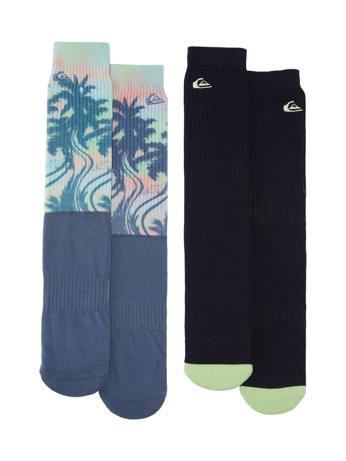 Quiksilver Men's Crew Stripe 2 Pack Socks