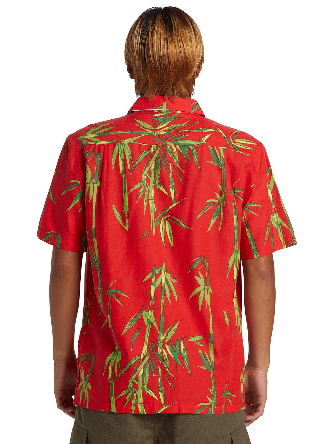 Quiksilver Men's Bamboo DNA Island Shirt Red