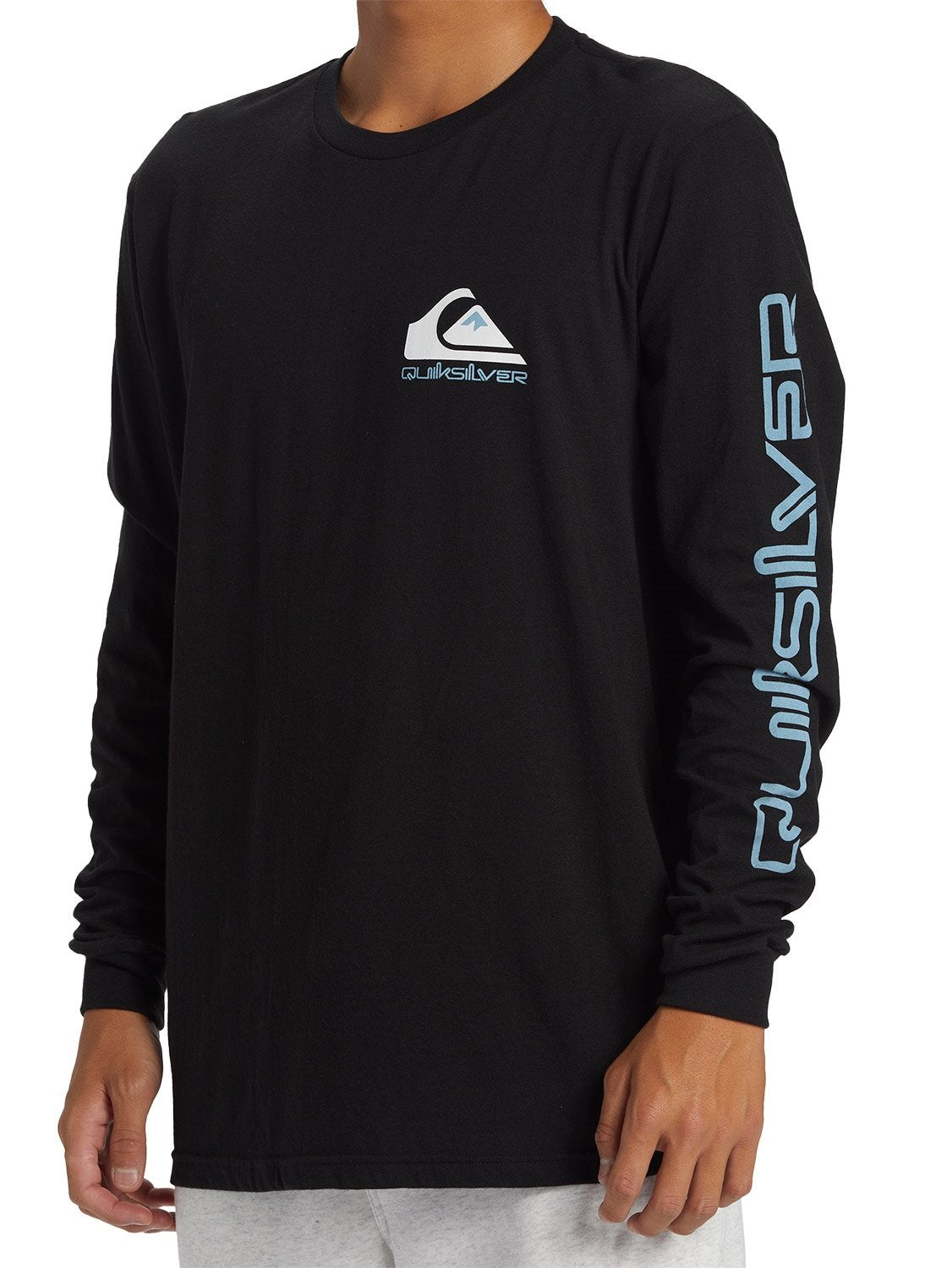 Quiksilver Mens Comp Logo long Sleeve T-Shirt