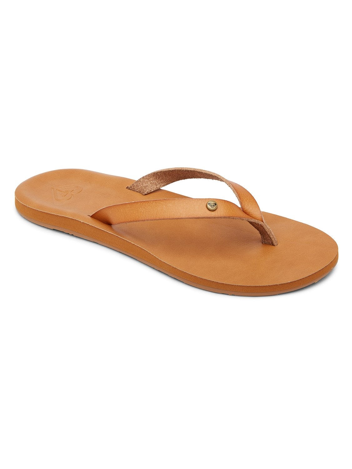 Roxy tan flip flops online