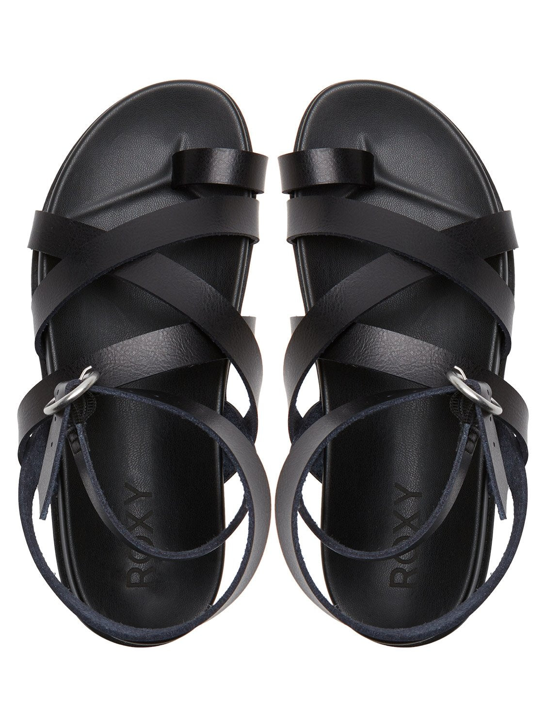 Roxy black sandals online