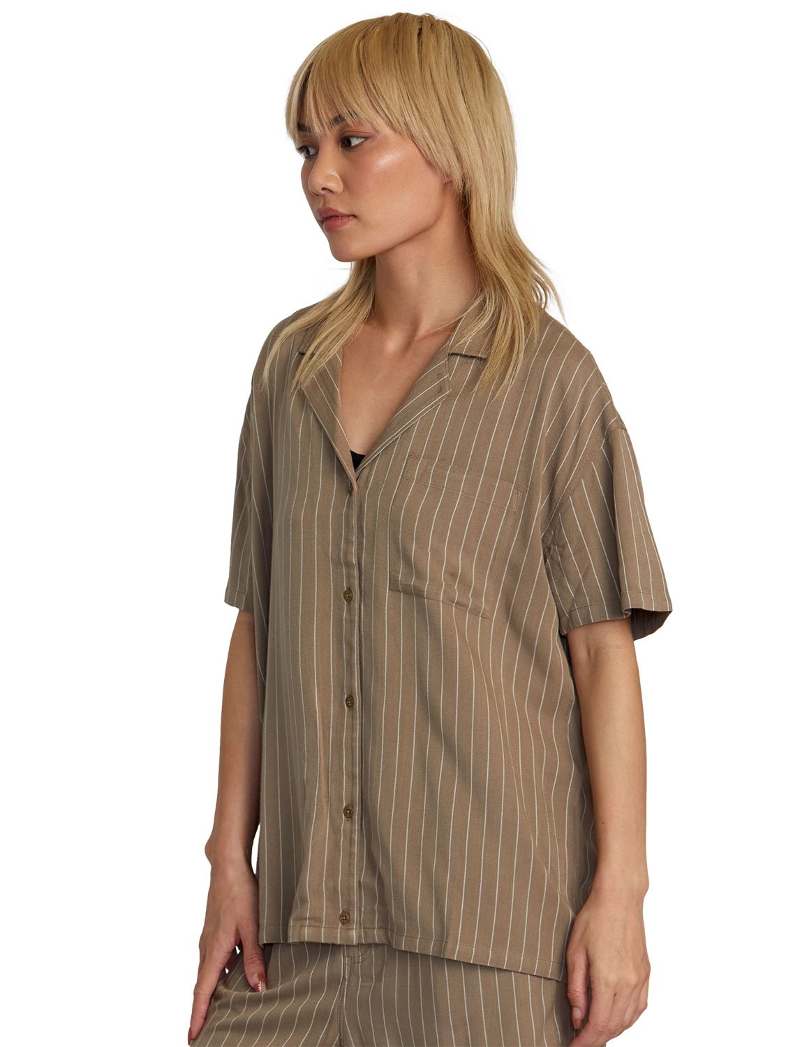 RVCA Ladies Mason Button Down Shirt