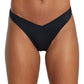 RVCA Ladies Solid Medium French Bikini Bottom