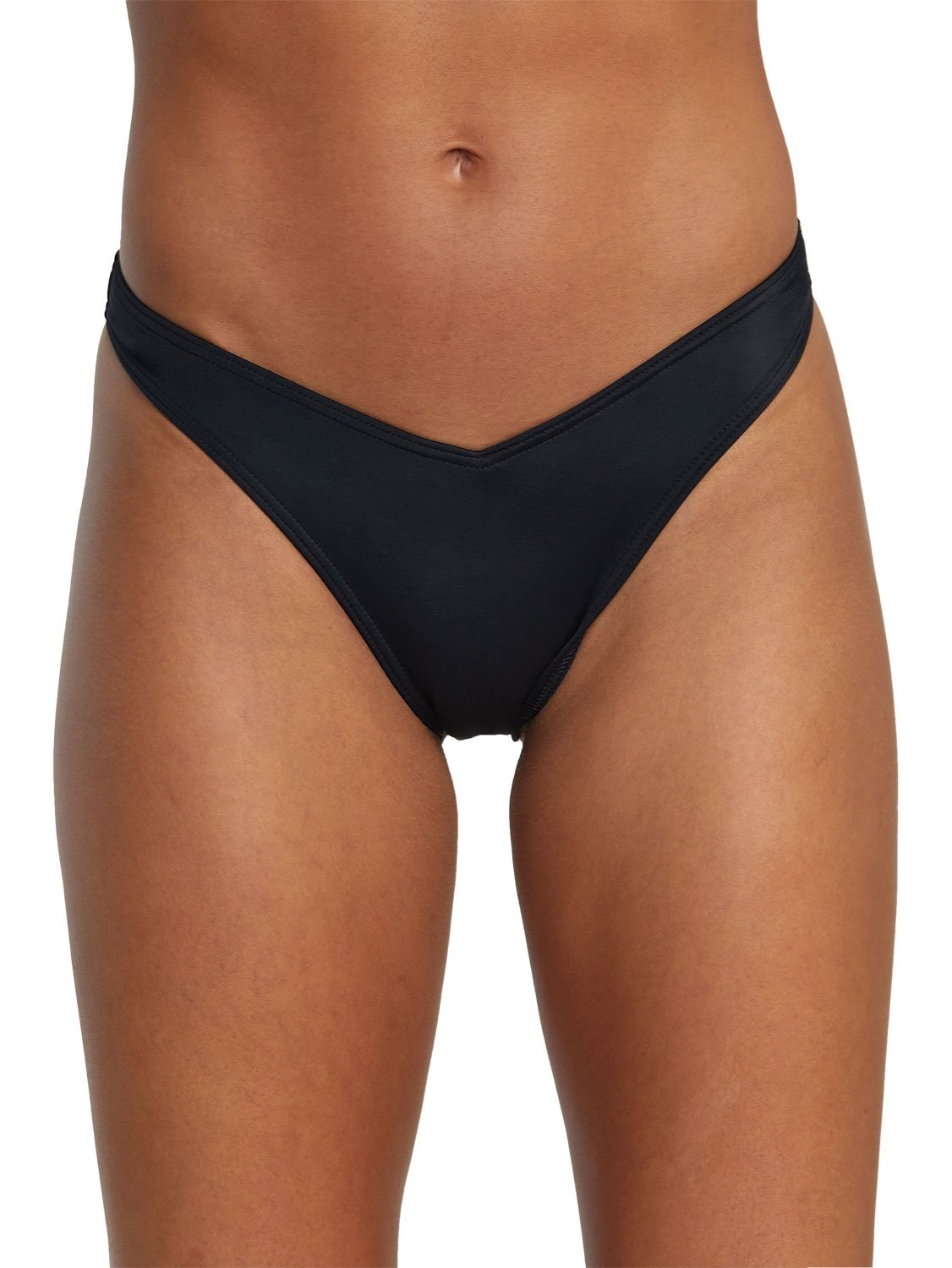 RVCA Ladies Solid Medium French Bikini Bottom