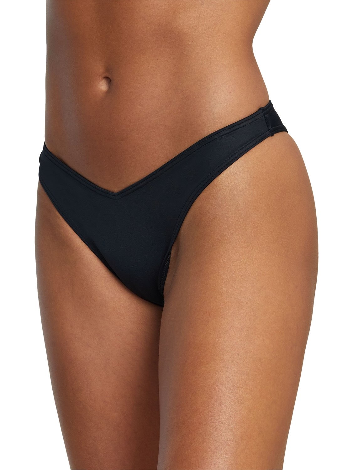 RVCA Ladies Solid Medium French Bikini Bottom